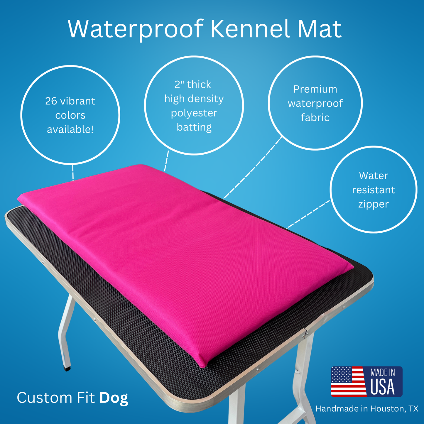 Purple Lilac Waterproof Mat for Ruff Land Kennel - Large, XL, Intermediate, Medium, Small